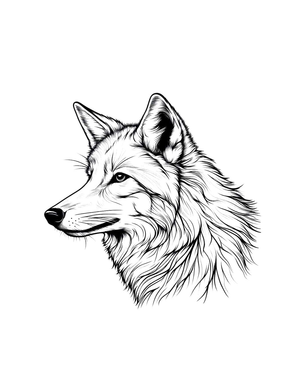 Prærieulv afkøle Tegninger til Farvelægning