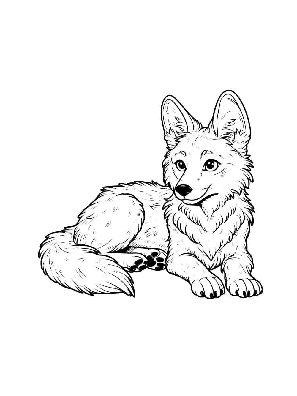 Prærieulv gratis for børn Tegninger til Farvelægning