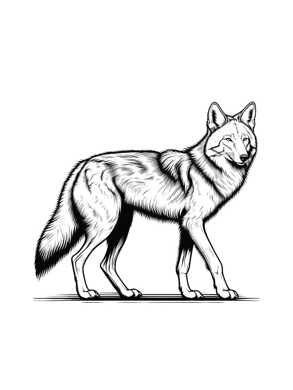 Prærieulv printbar gratis Tegninger til Farvelægning