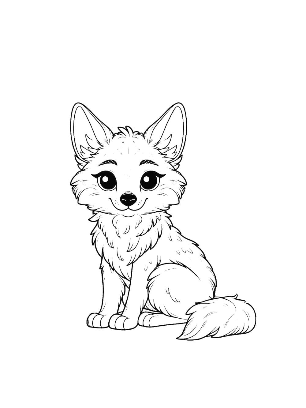 Prærieulv sidde Tegninger til Farvelægning