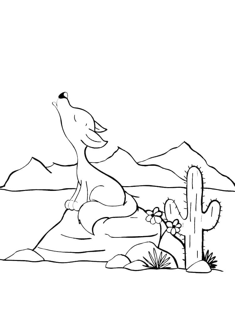 Prærieulv sjov Tegninger til Farvelægning