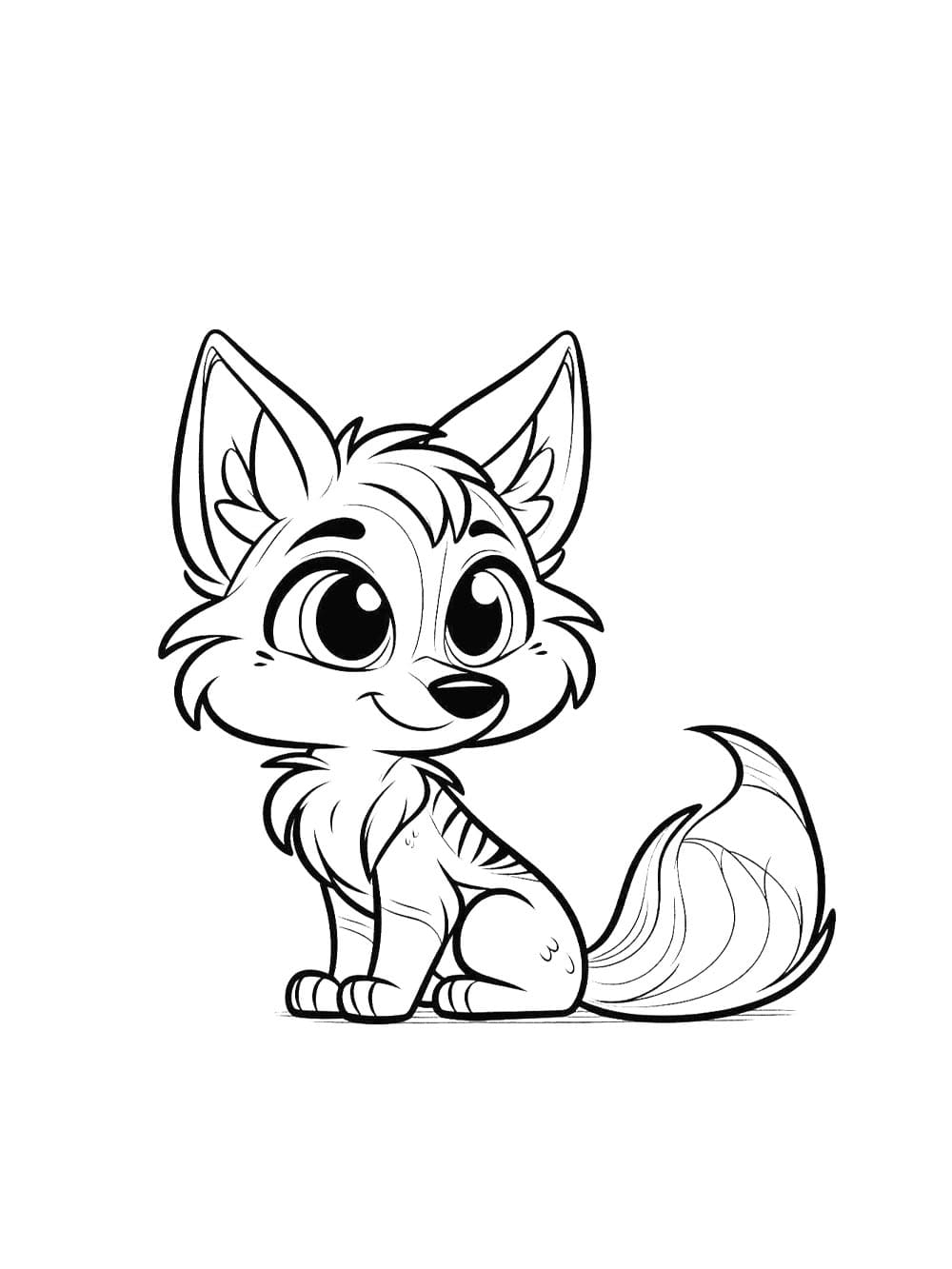 Prærieulv sød Tegninger til Farvelægning