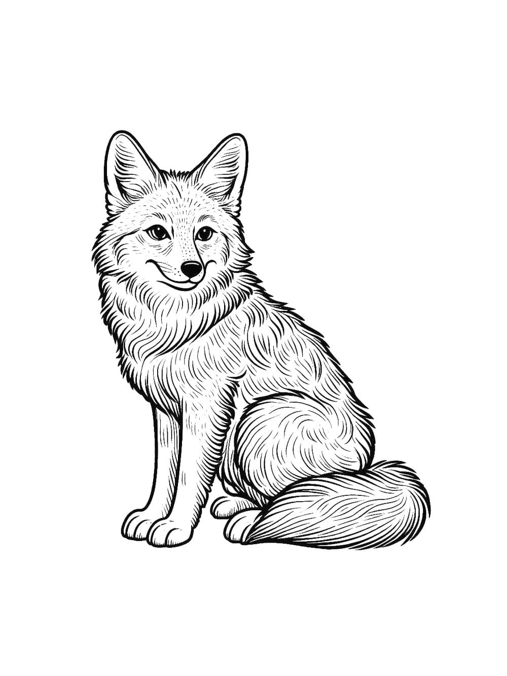 Prærieulv tænk Tegninger til Farvelægning