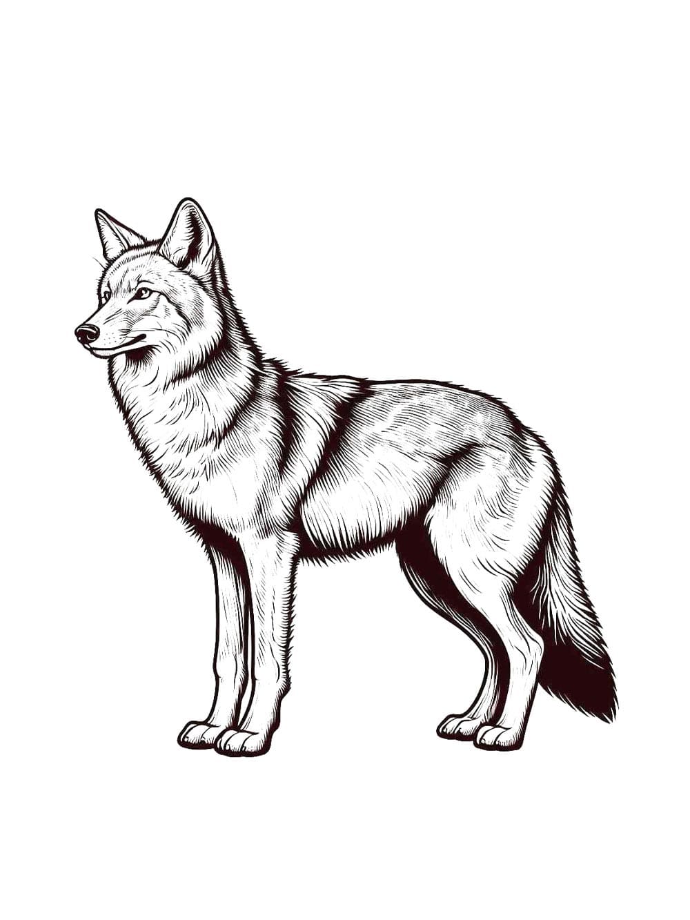 Prærieulv trist Tegninger til Farvelægning