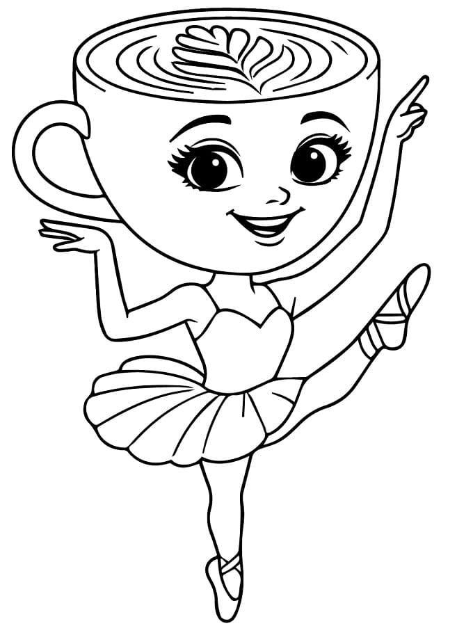 Ballerina Cappuccina Tegninger til Farvelægning