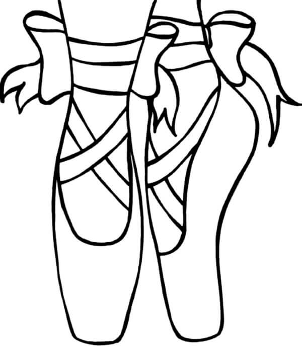 Ballerina Pointe sko Tegninger til Farvelægning