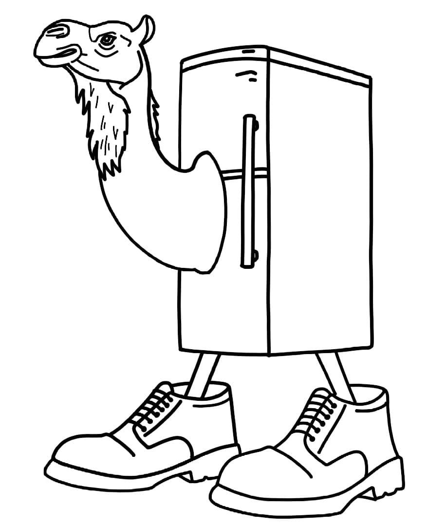 Brainrot Frigo Camelo Tegninger til Farvelægning