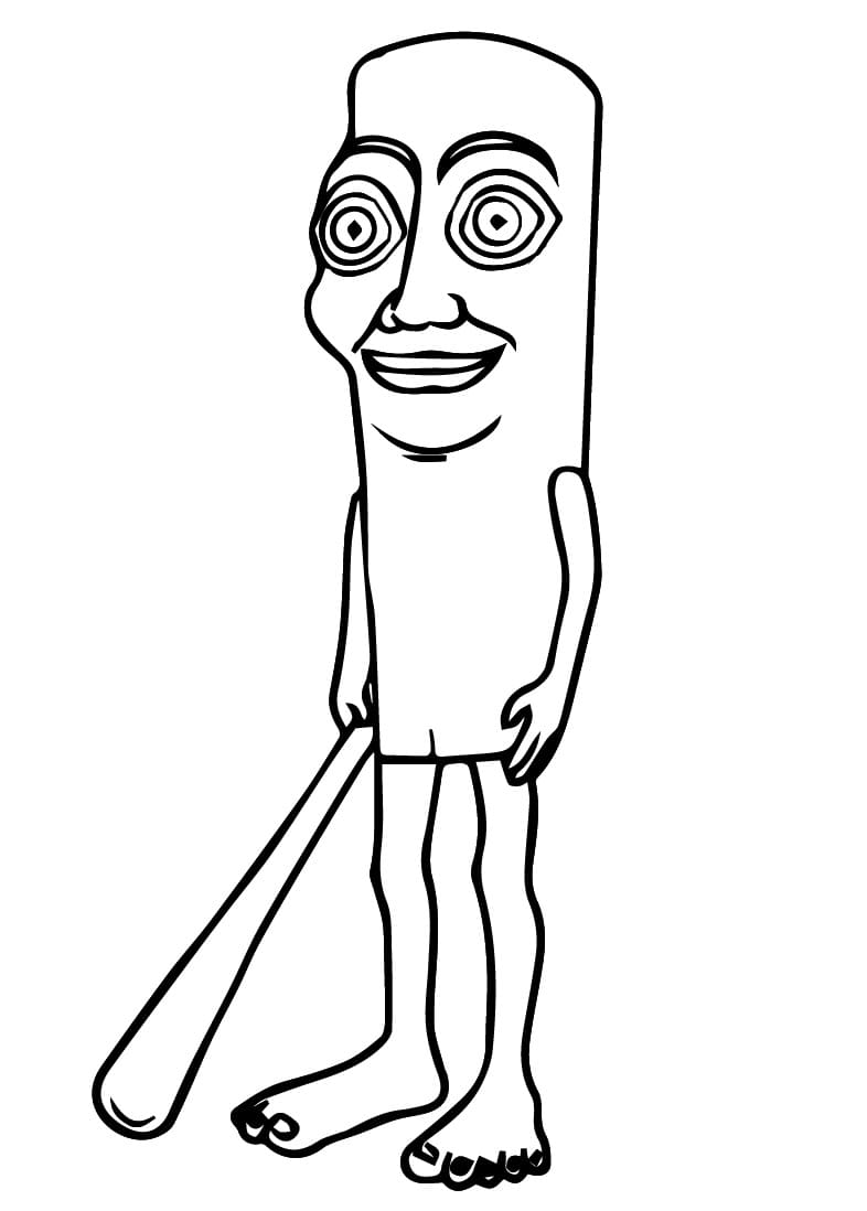 Brainrot Tung Tung Tung Sahur Tegninger til Farvelægning