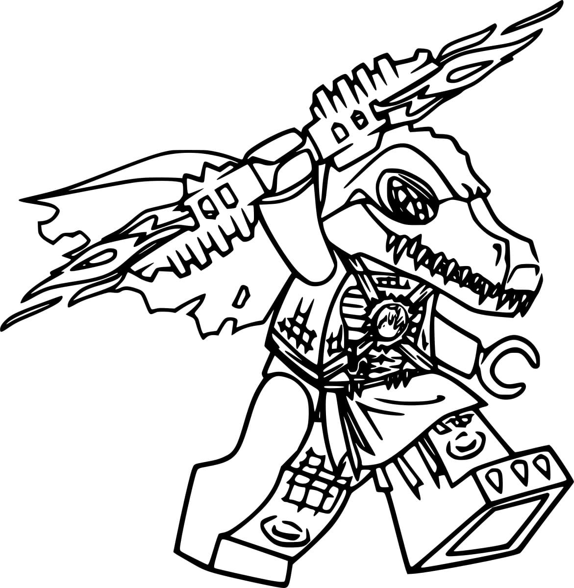 Cragger holder sit våben Tegninger til Farvelægning