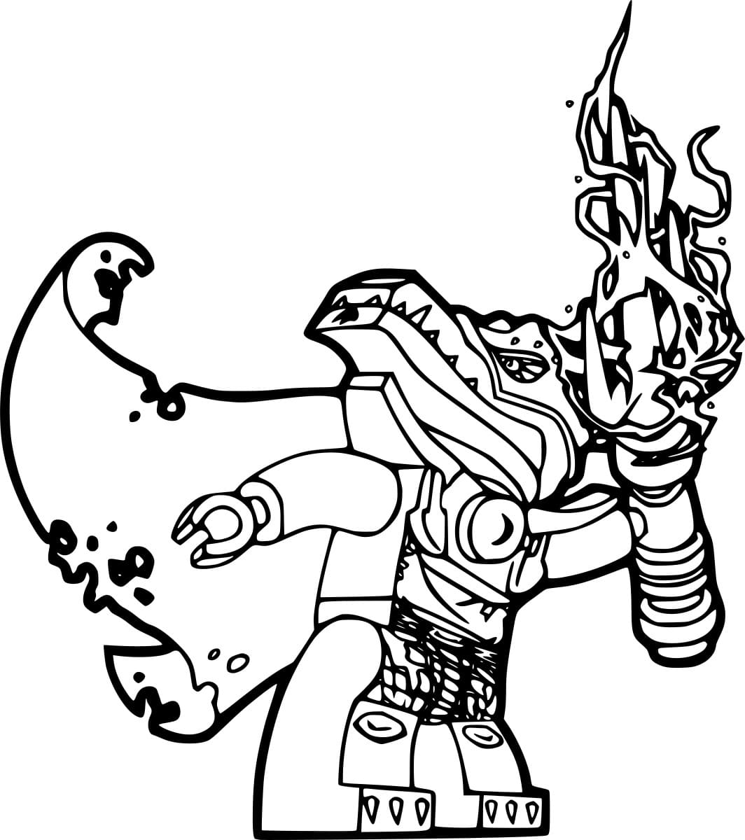 Crug krokodille Tegninger til Farvelægning