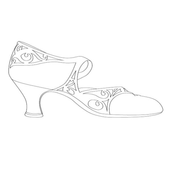 Dansesko Tegninger til Farvelægning