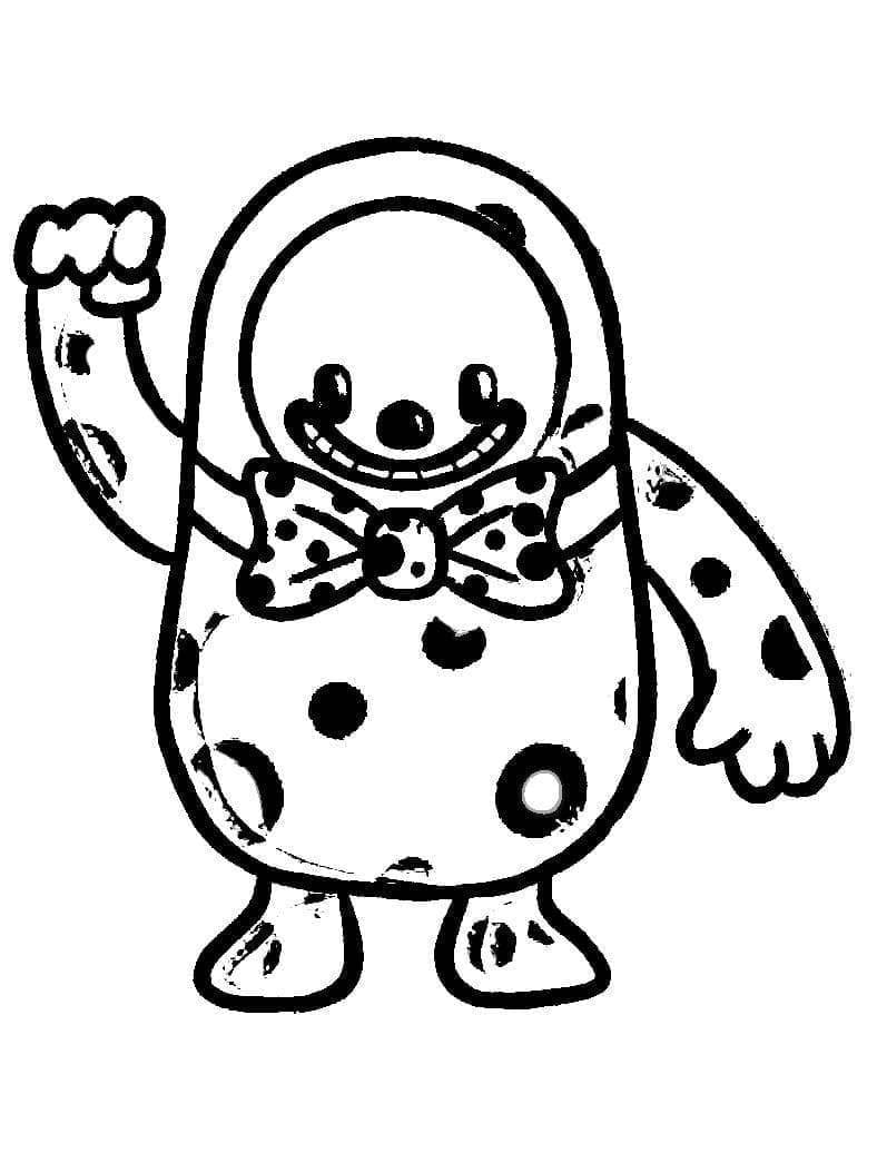 Fall Guys Clown Tegninger til Farvelægning