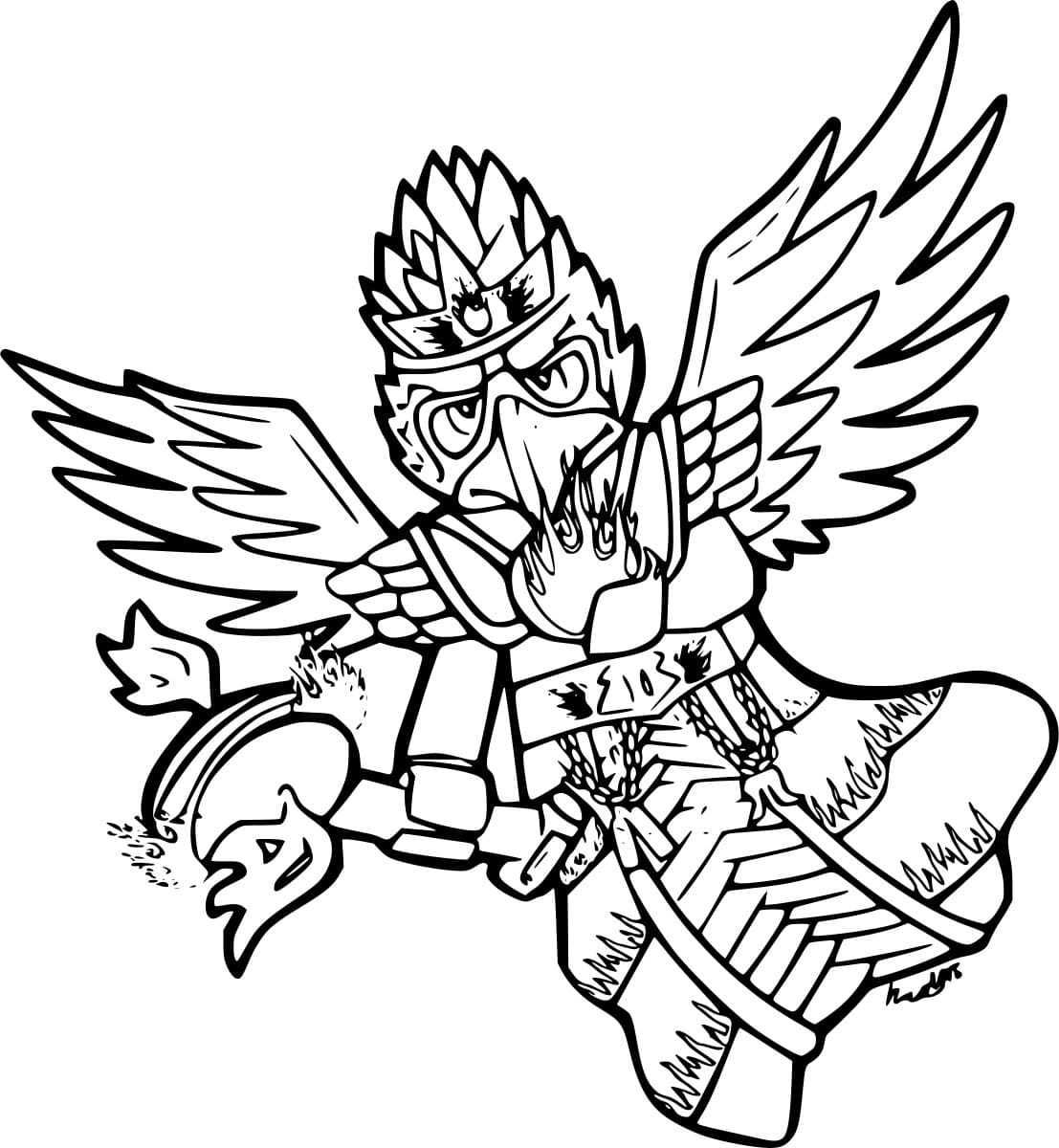 Føniks Fluminox Tegninger til Farvelægning