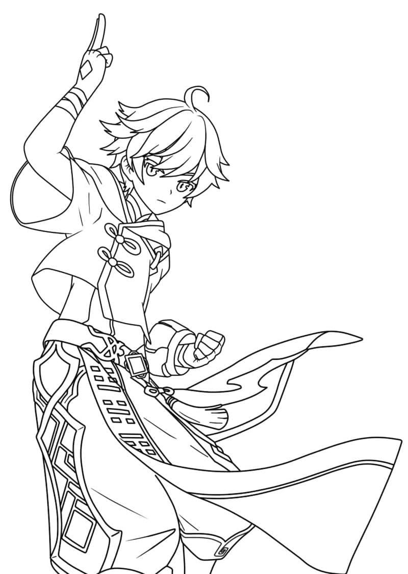 Genshin Impact Chongyun Tegninger til Farvelægning