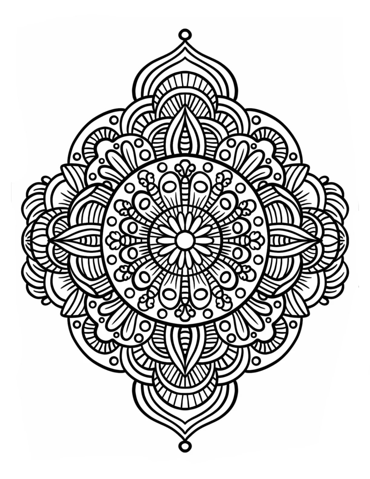 Indviklet blomst Zentangle Tegninger til Farvelægning