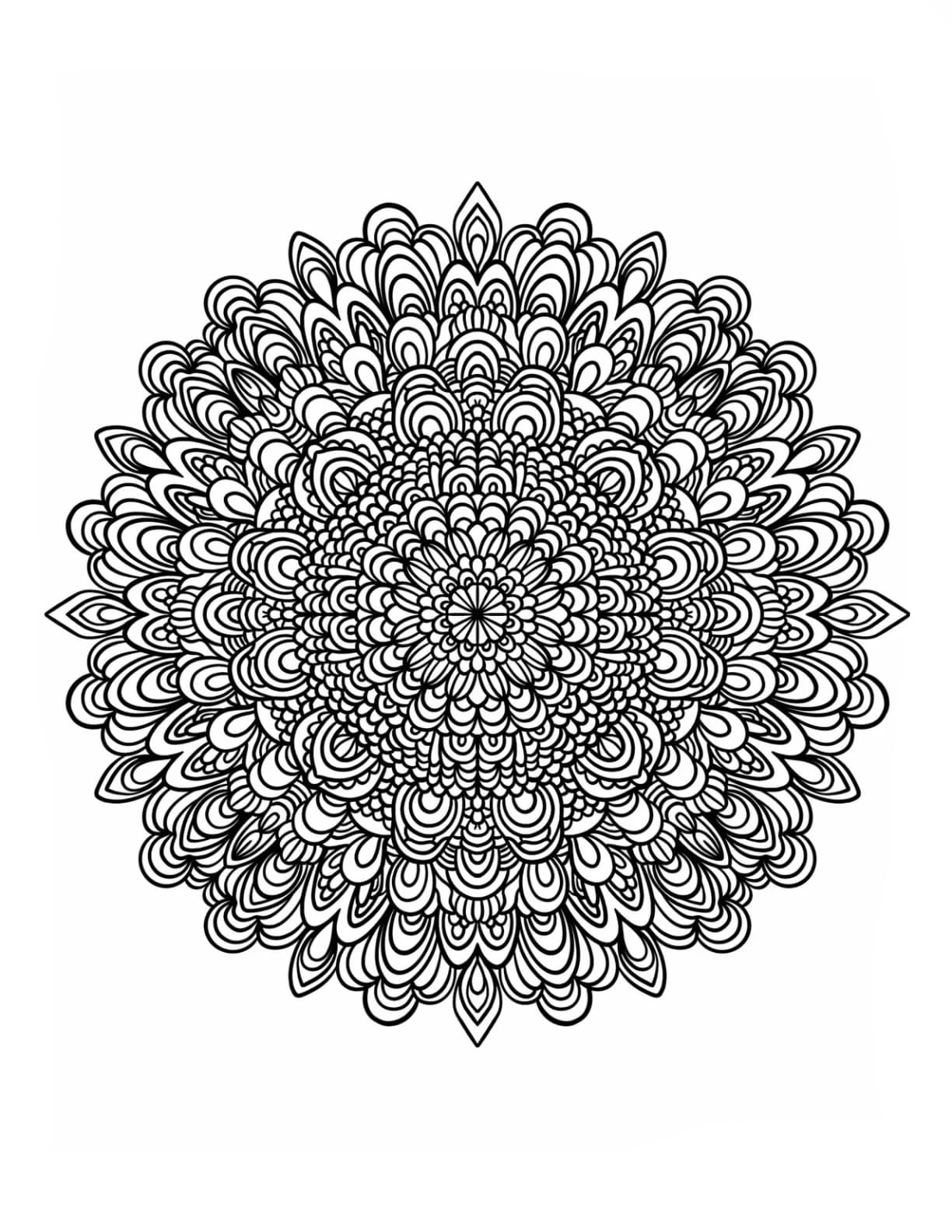 Kompleks Blomster Zentangle Tegninger til Farvelægning