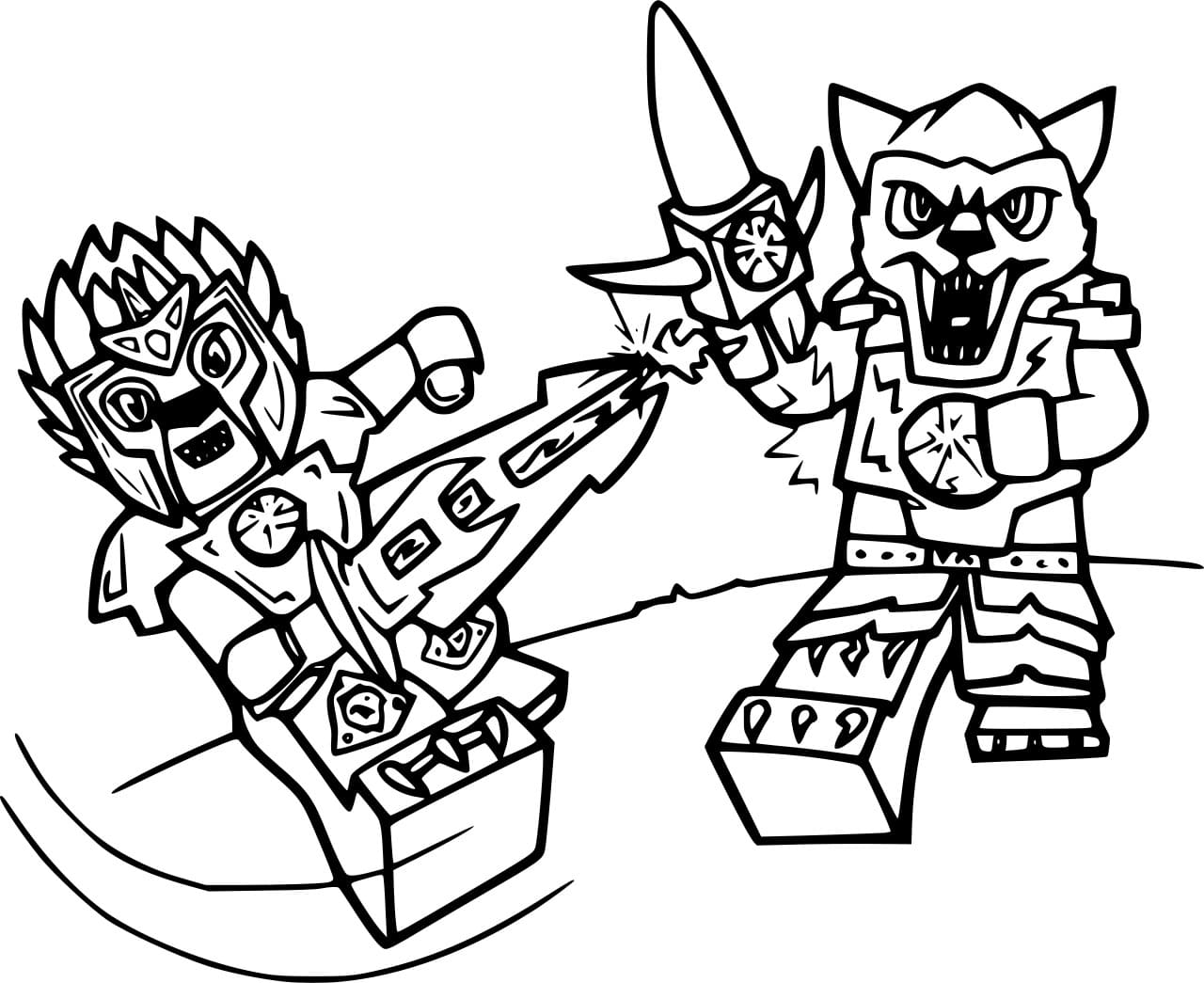 Laval og ulv Tegninger til Farvelægning