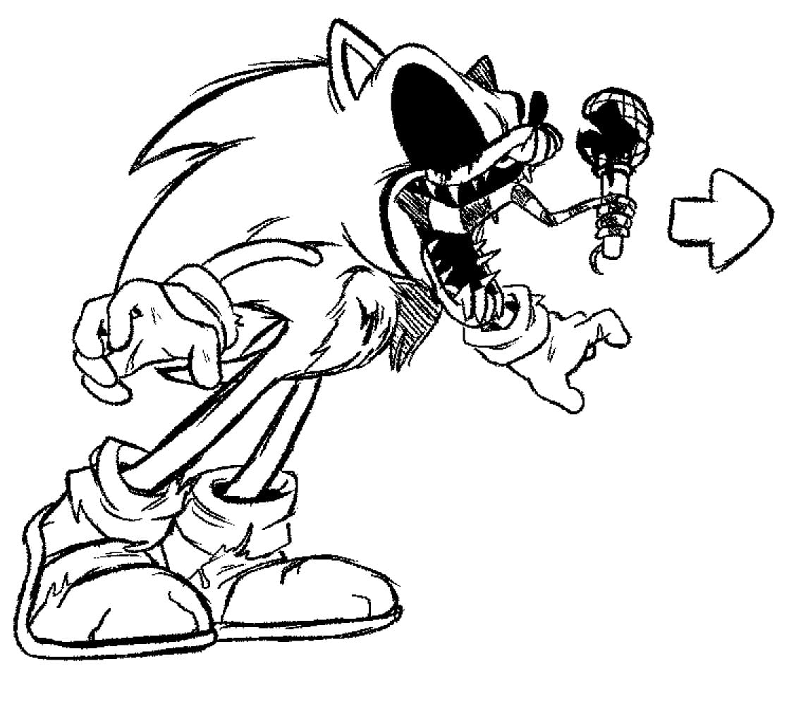 Monster Sonic Exe Tegninger til Farvelægning