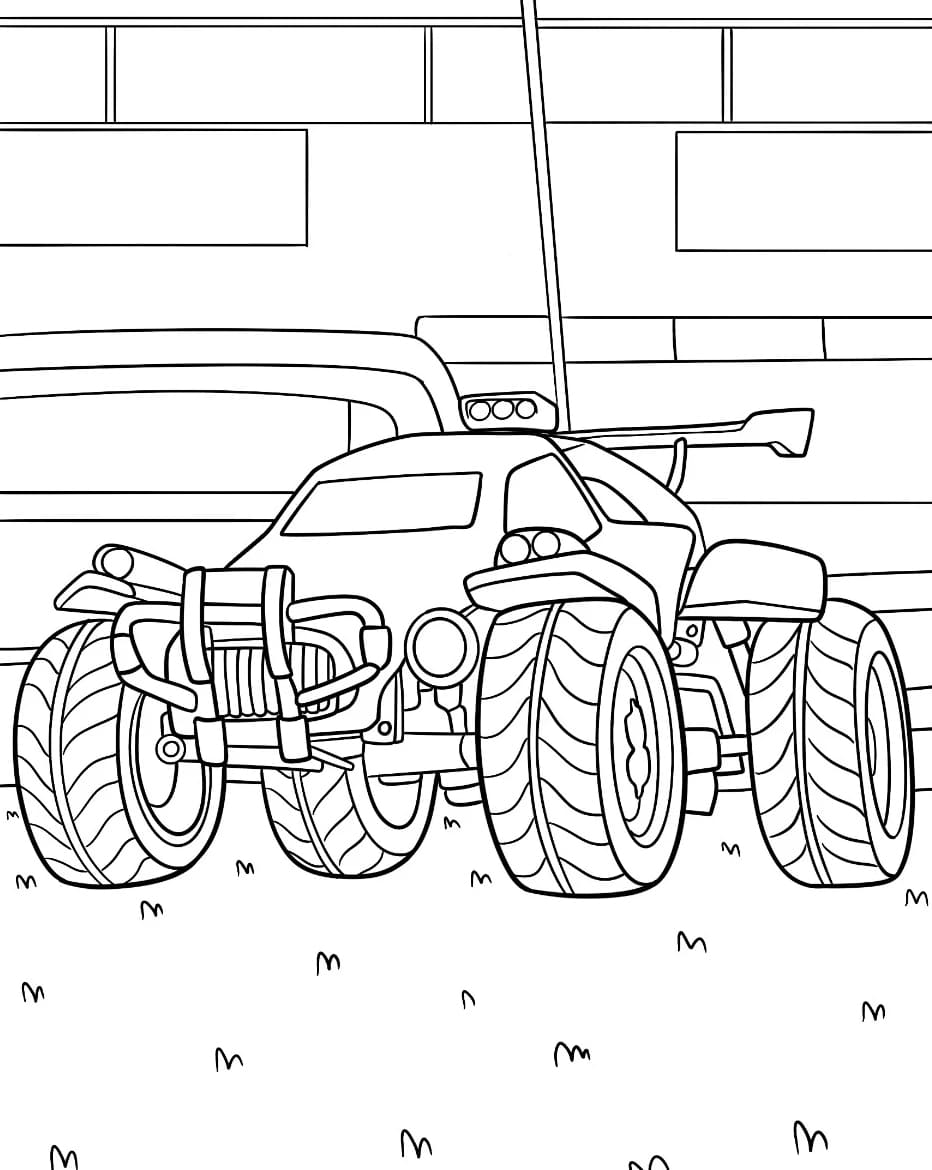 Nem Rocket League Alpha-oversigt Tegninger til Farvelægning