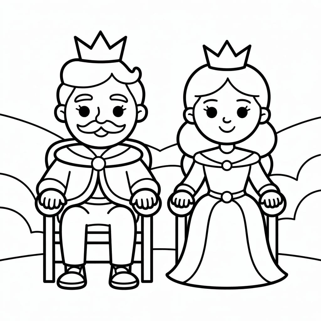 Normal Konge og Dronning gratis Tegninger til Farvelægning