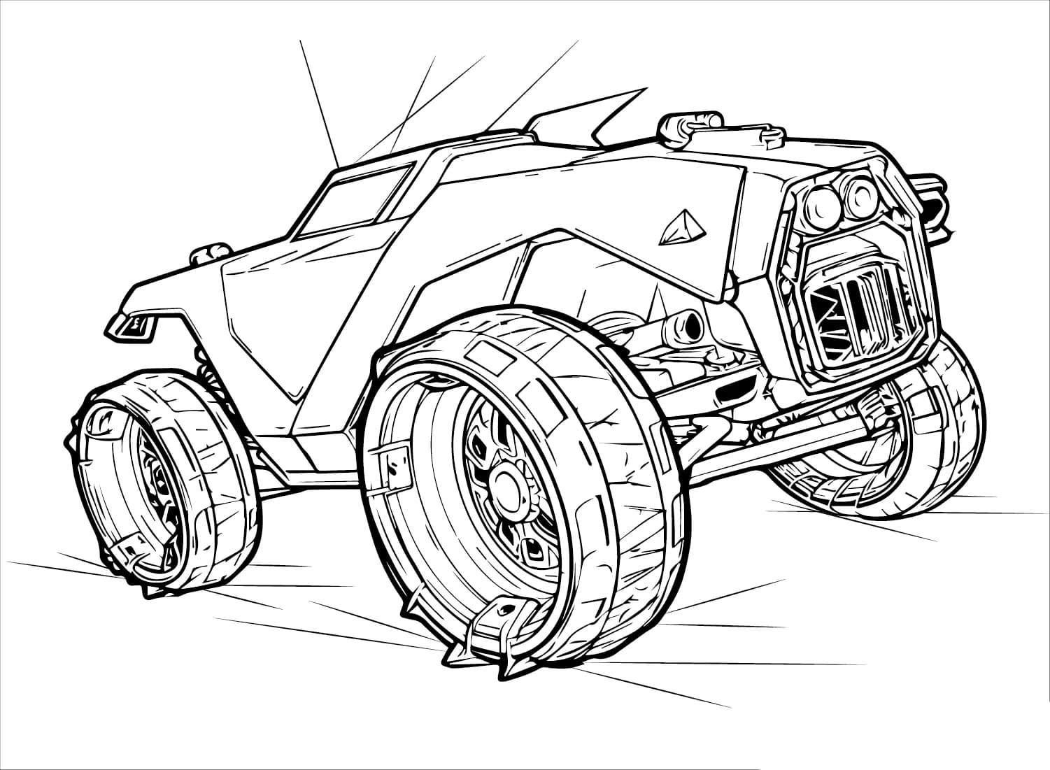 Rocket League Alpha-oversigt Tegninger til Farvelægning