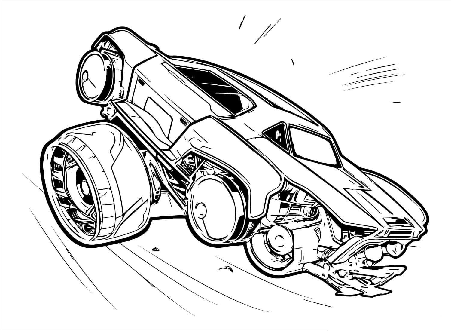 Rocket League angreb Tegninger til Farvelægning