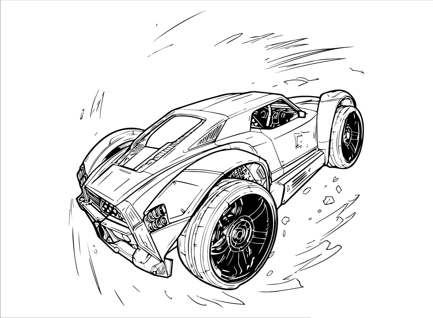 Rocket League biler Tegninger til Farvelægning