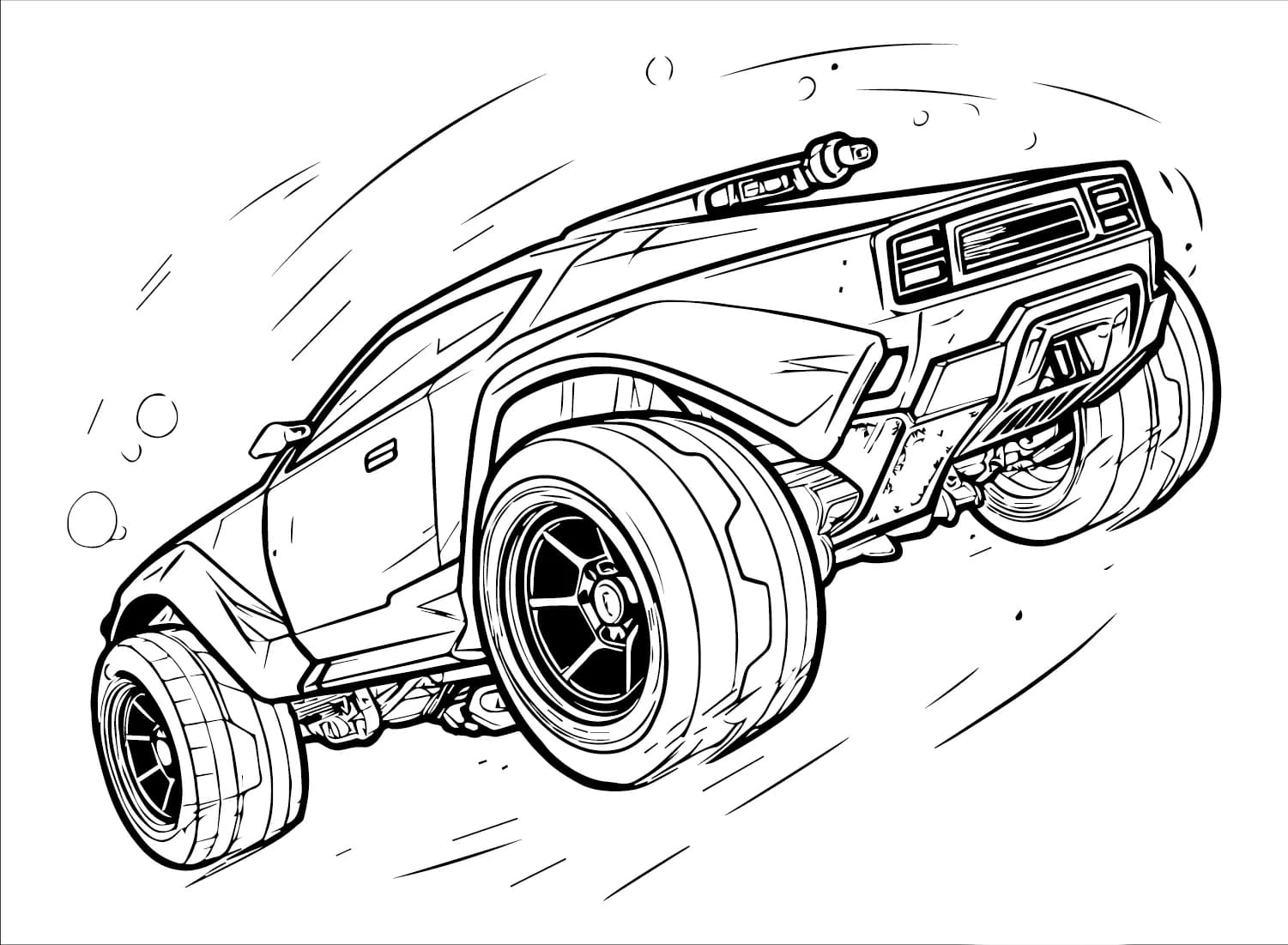 Rocket League billede Tegninger til Farvelægning