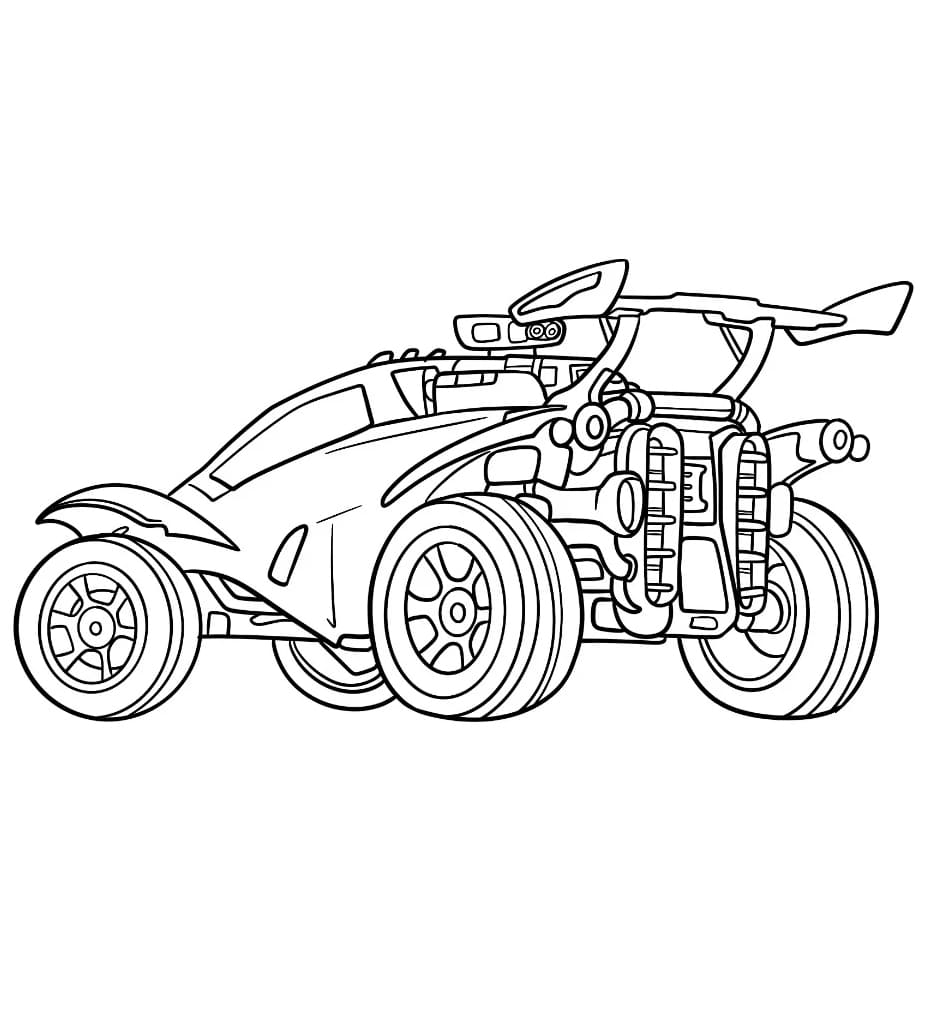 Rocket League fra siden Tegninger til Farvelægning