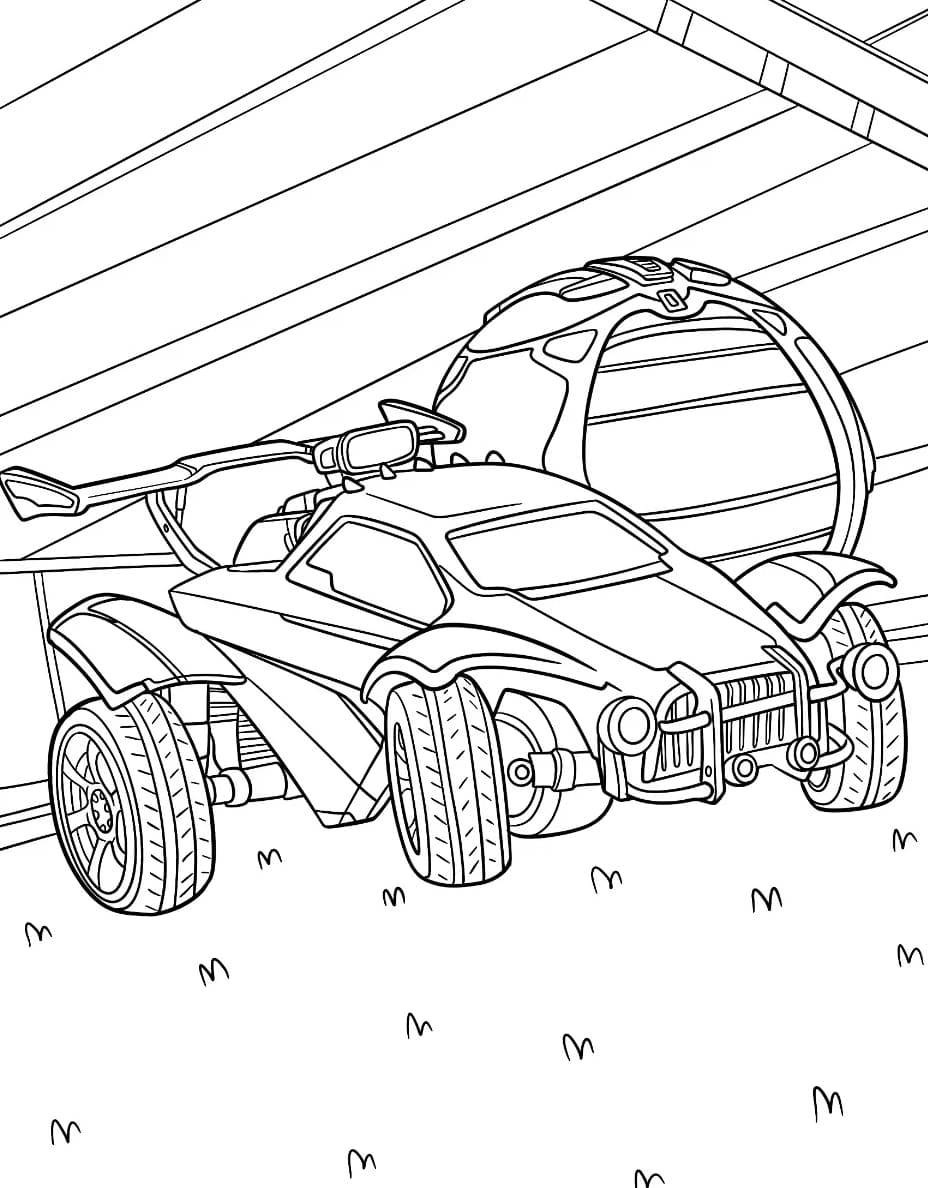 Rocket League kamp Tegninger til Farvelægning