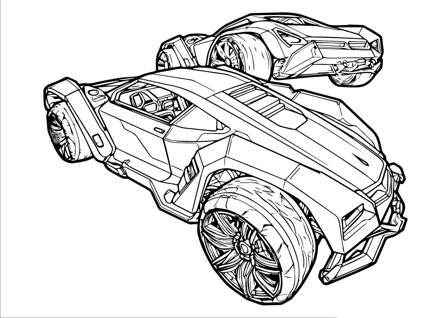 Rocket League normalt Tegninger til Farvelægning