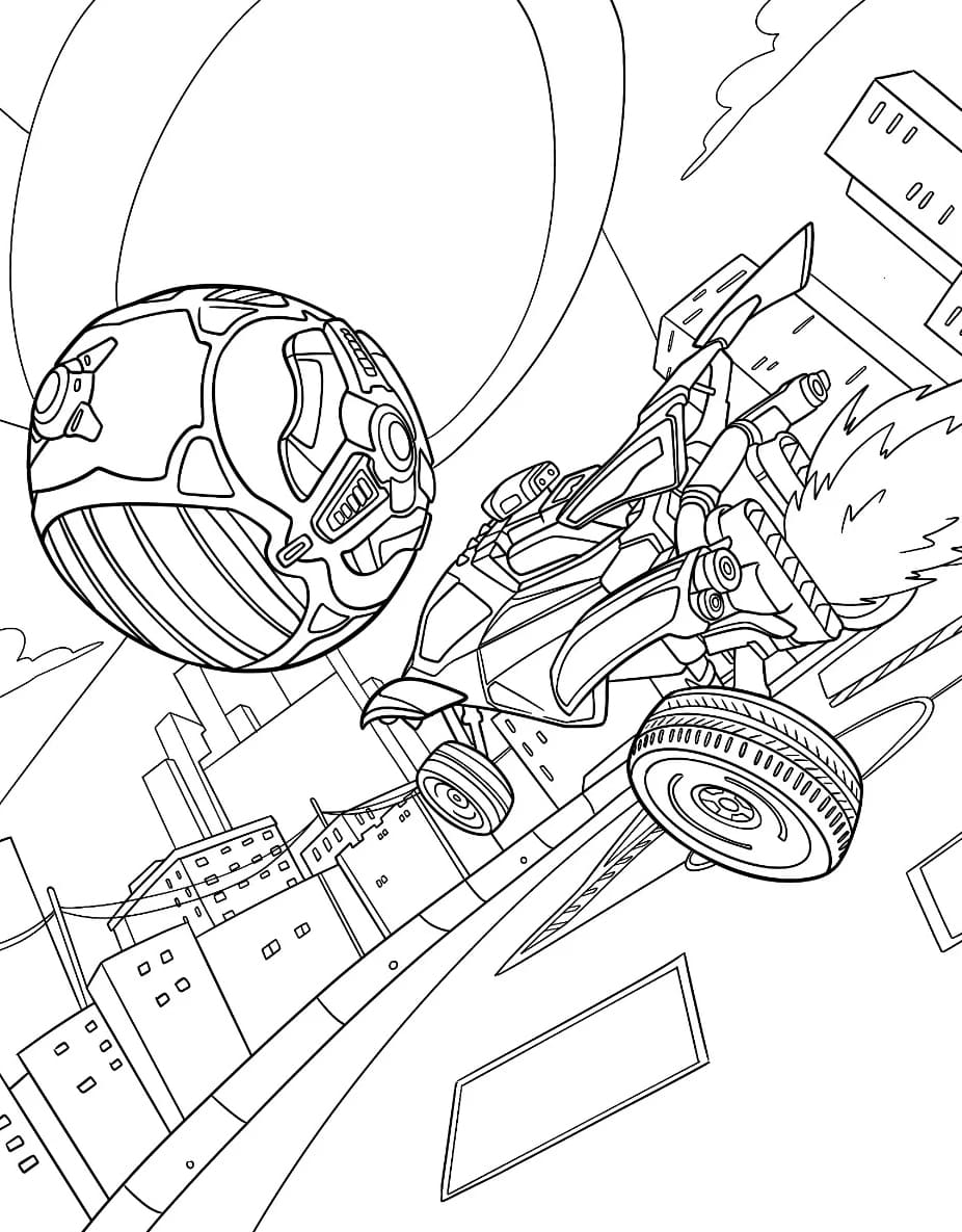 Rocket League oktan Tegninger til Farvelægning
