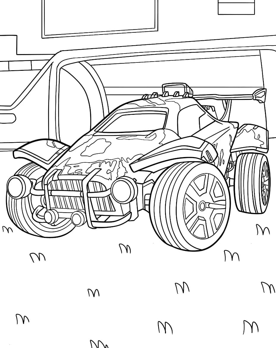 Rocket League oktan til børn Tegninger til Farvelægning