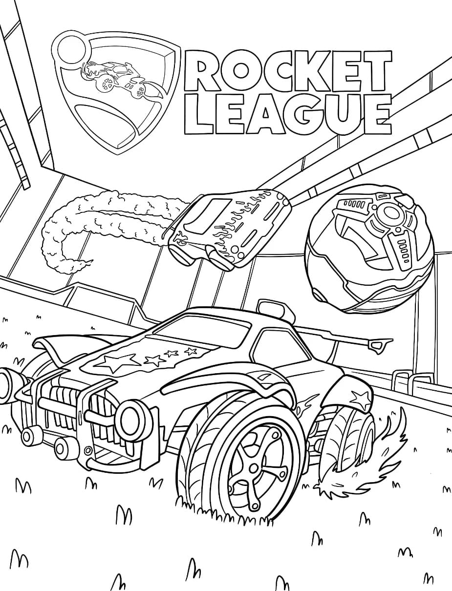 Rocket League plakat gratis Tegninger til Farvelægning