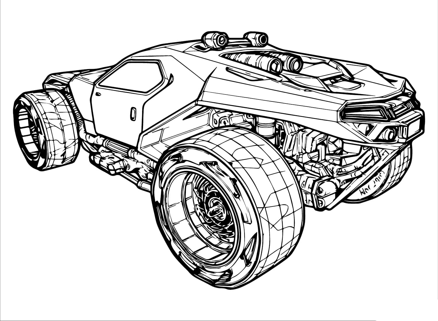 Rocket League printbar Tegninger til Farvelægning