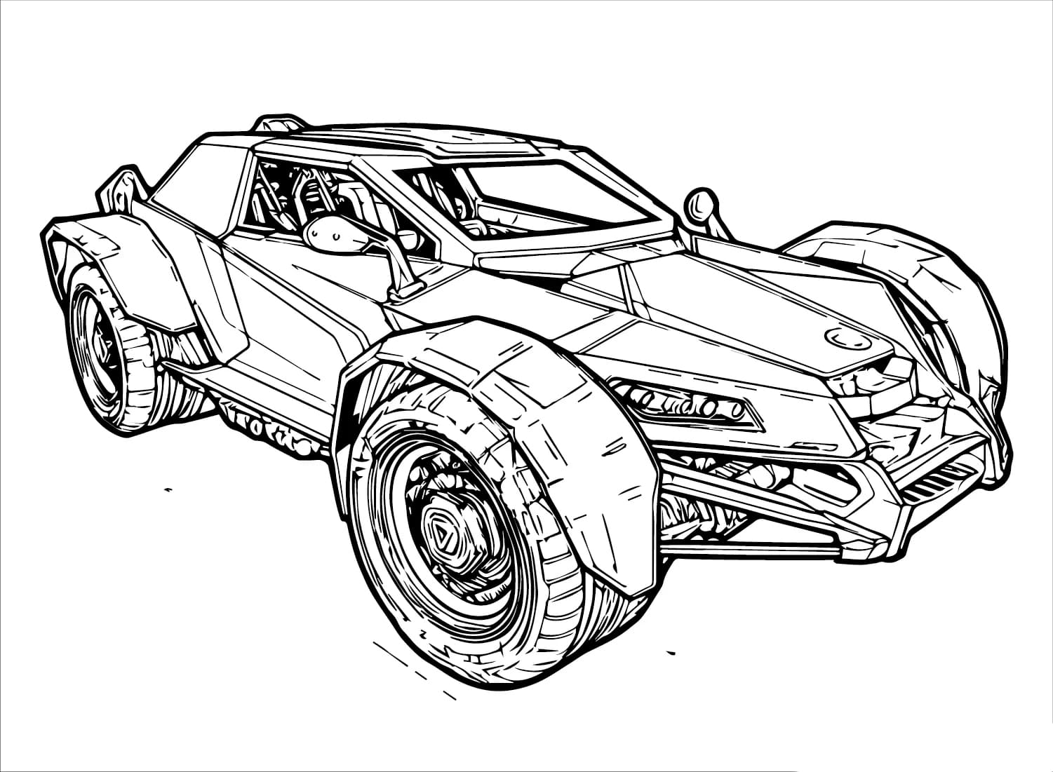 Rocket League simpelt Tegninger til Farvelægning