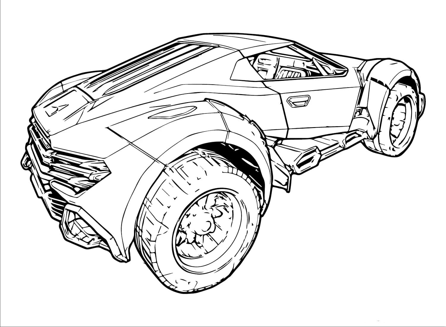 Rocket League tegning Tegninger til Farvelægning