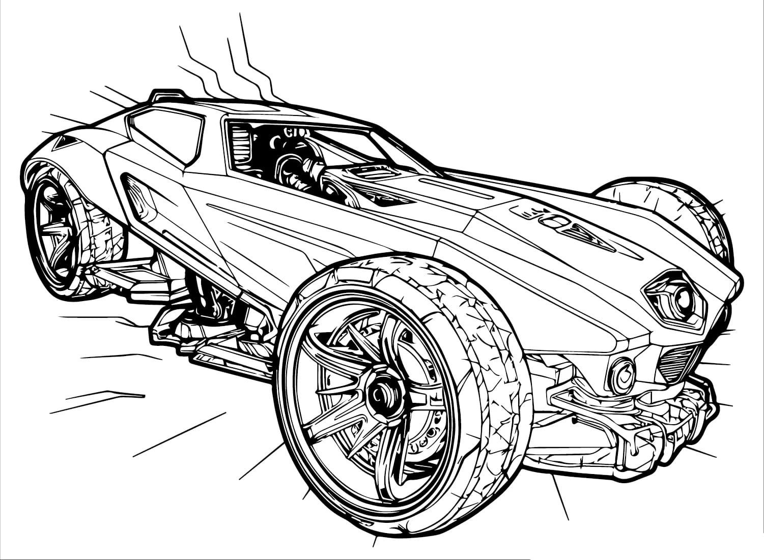 Rocket League til at udskrive Tegninger til Farvelægning