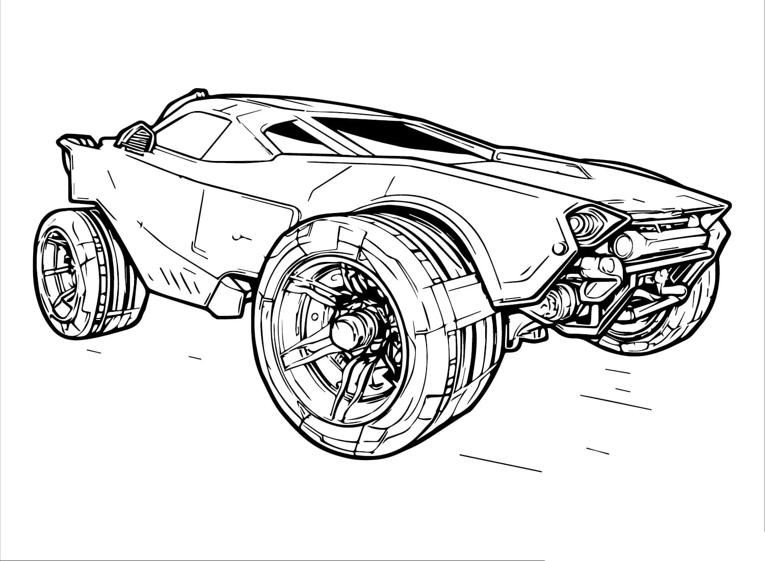 Rocket League trykke Tegninger til Farvelægning