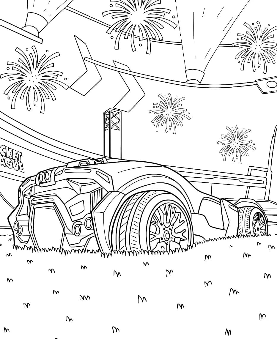 Rocket League-udbrud Tegninger til Farvelægning