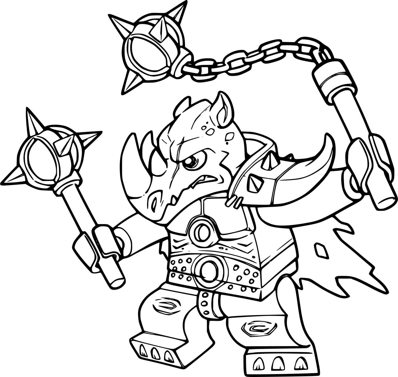 Rogon næsehorn Tegninger til Farvelægning