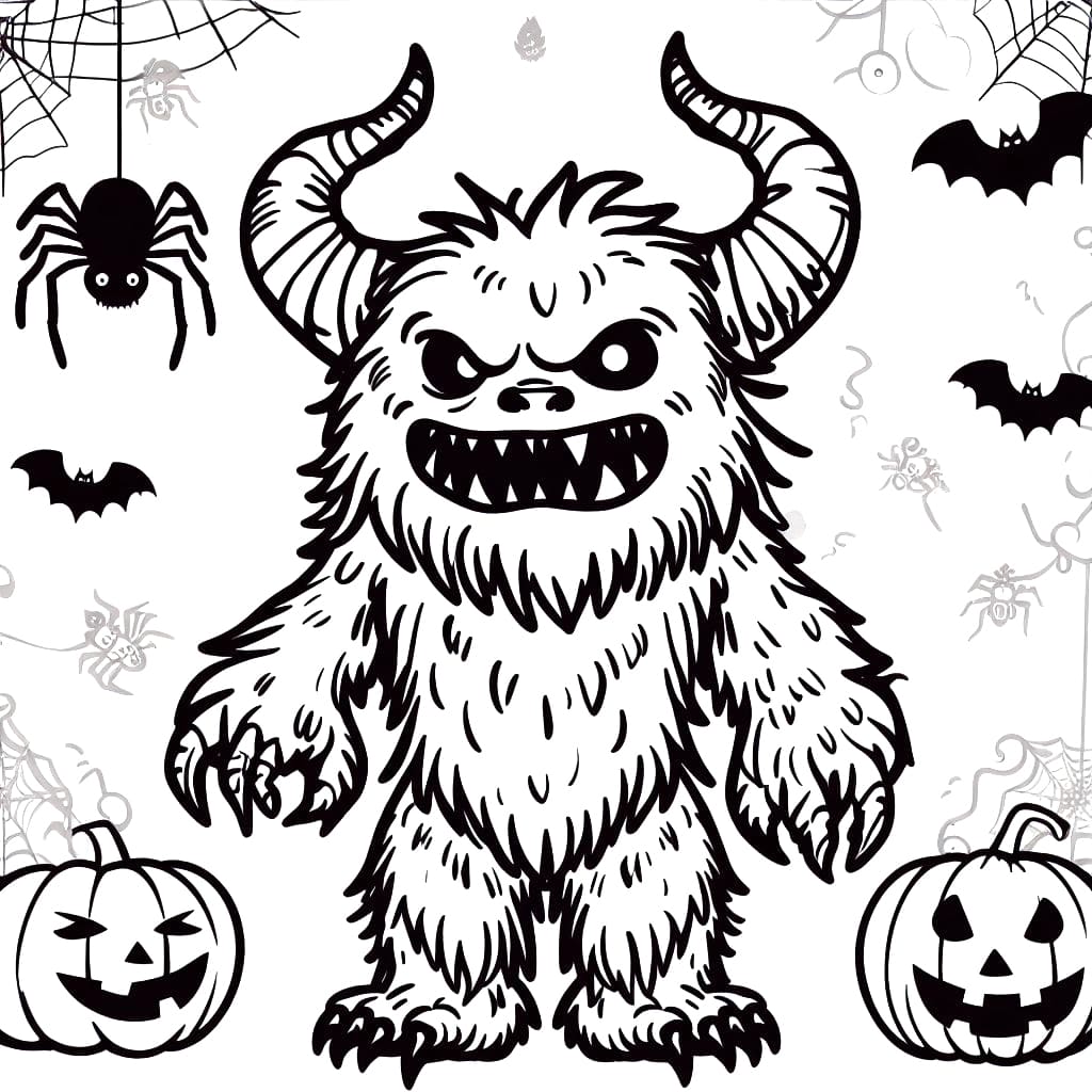 Sint Halloween-monster Tegninger til Farvelægning