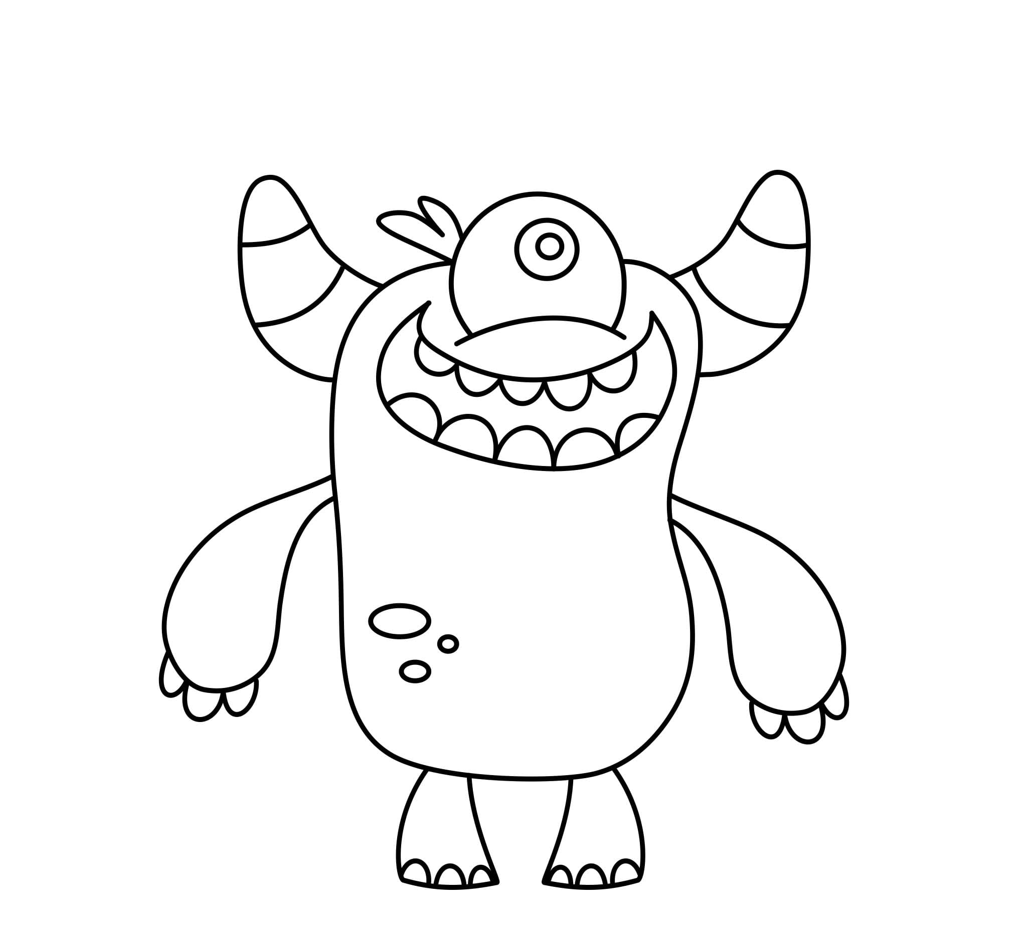 Søt monsterbilde Tegninger til Farvelægning