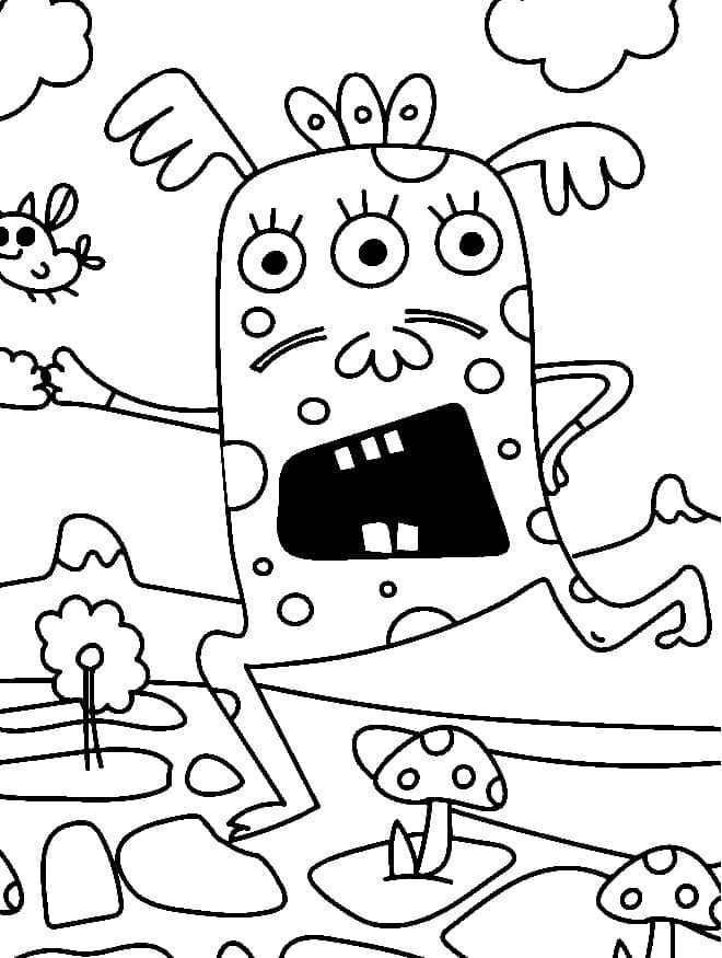Tegning av monster Tegninger til Farvelægning
