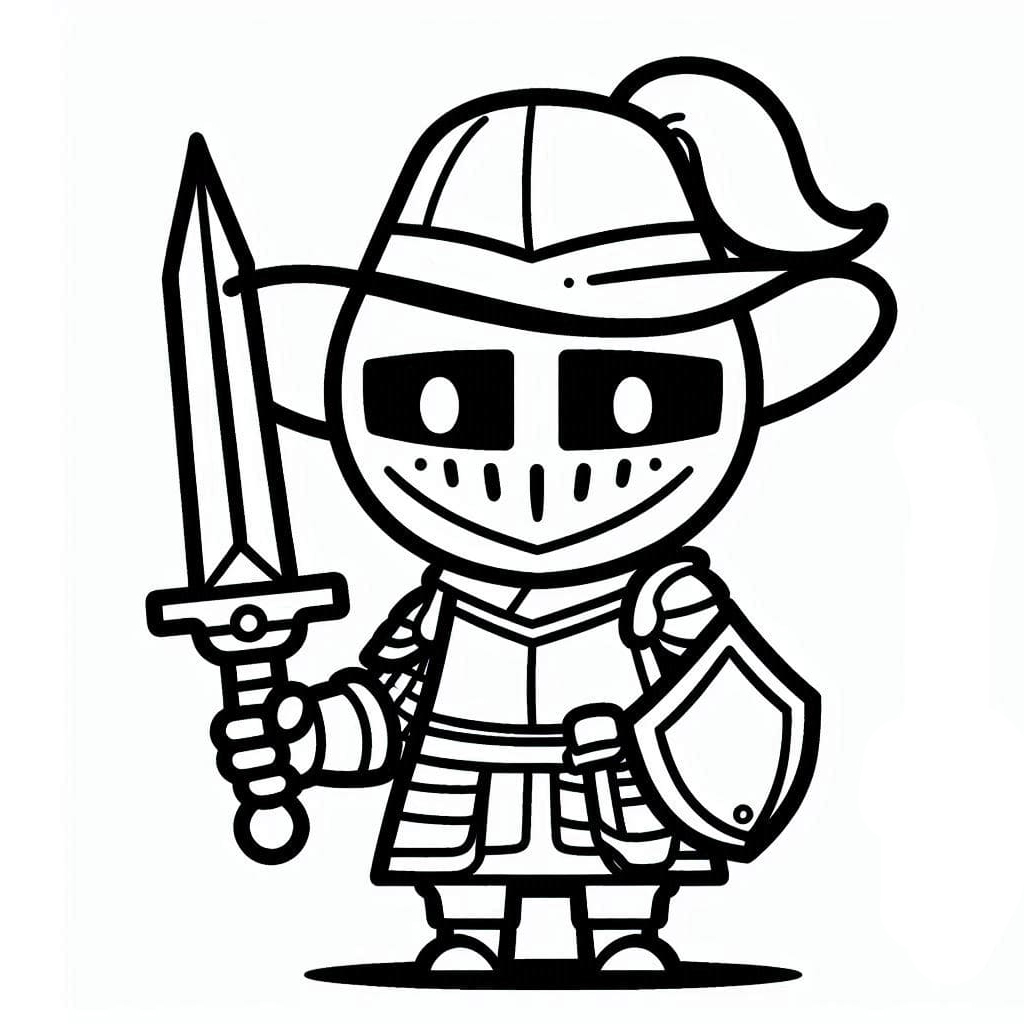 Fantastisk ridder gratis Tegninger til Farvelægning