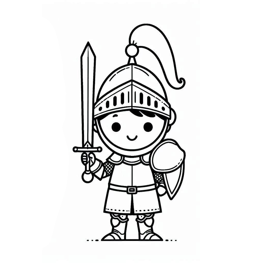 Ridder knægt Tegninger til Farvelægning