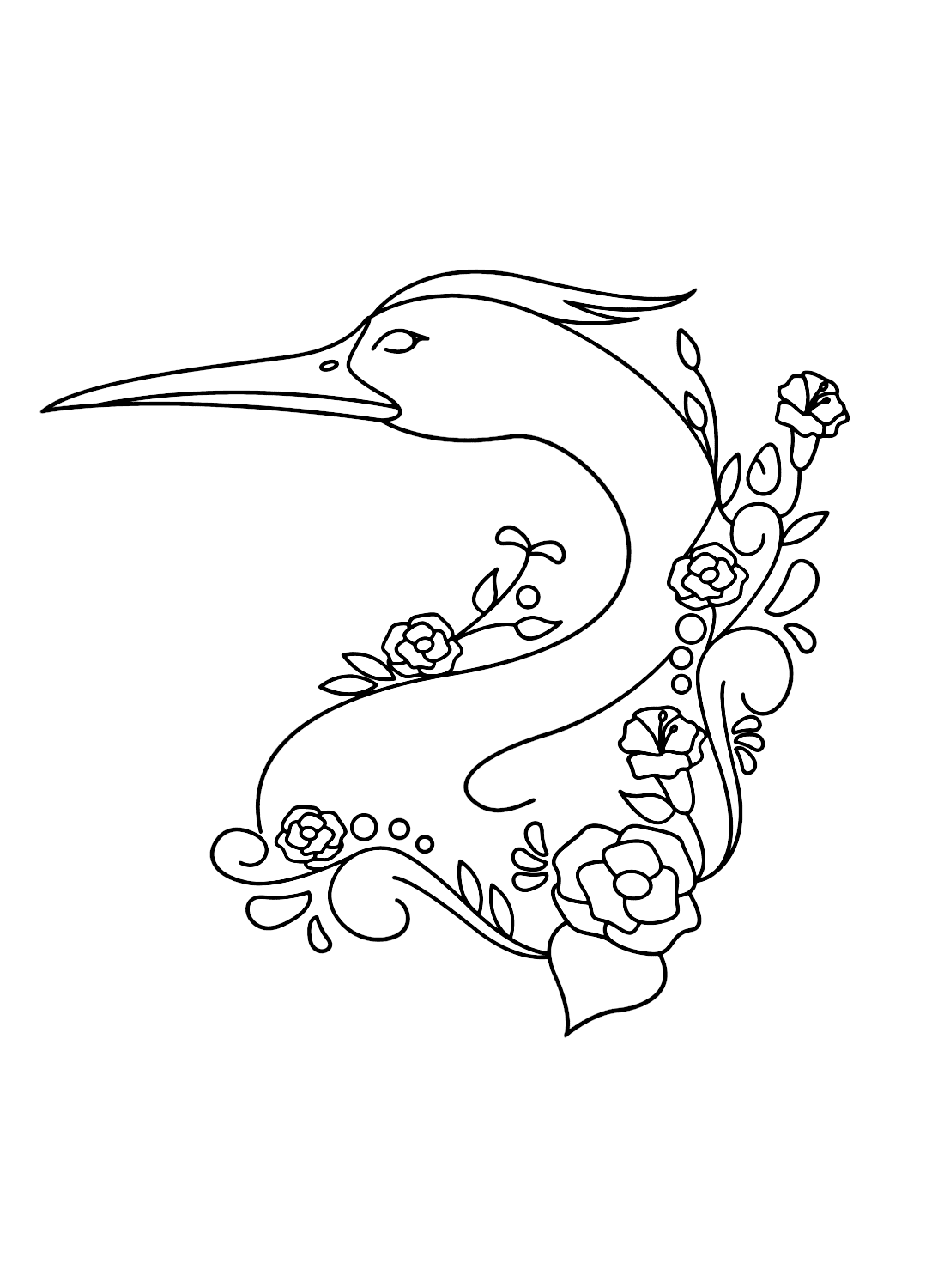 Abstrakt stork Tegninger til Farvelægning