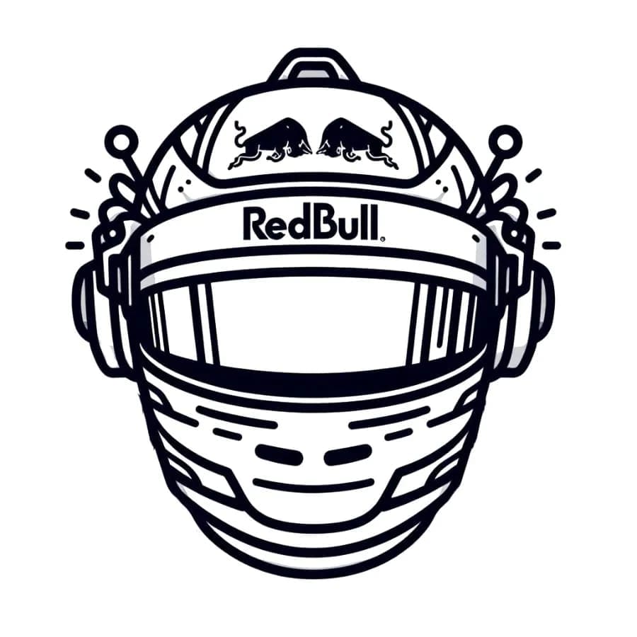 Billede af en Formel 1 hjelm Tegninger til Farvelægning