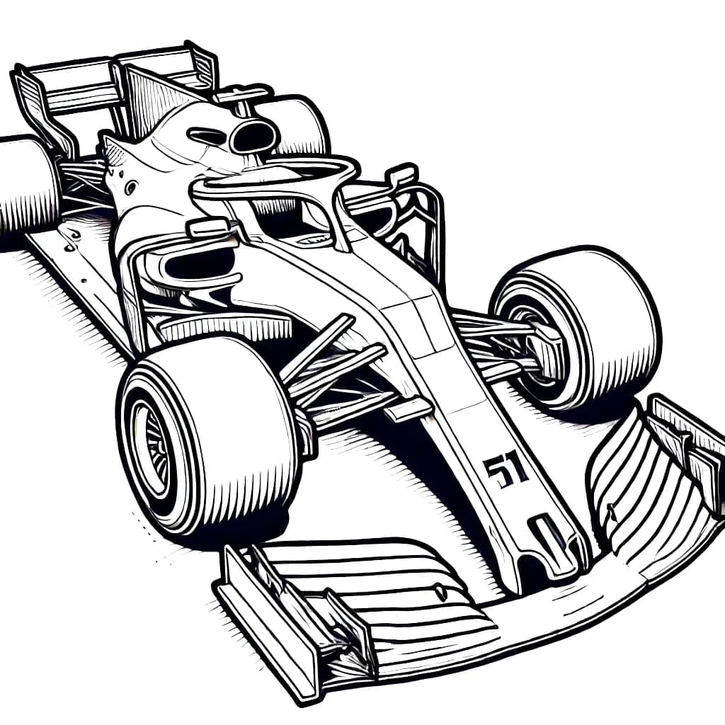 Formel 1 drøm Tegninger til Farvelægning