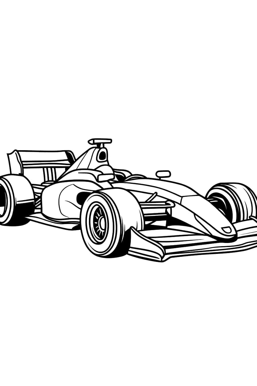 Formel 1 for børn Tegninger til Farvelægning
